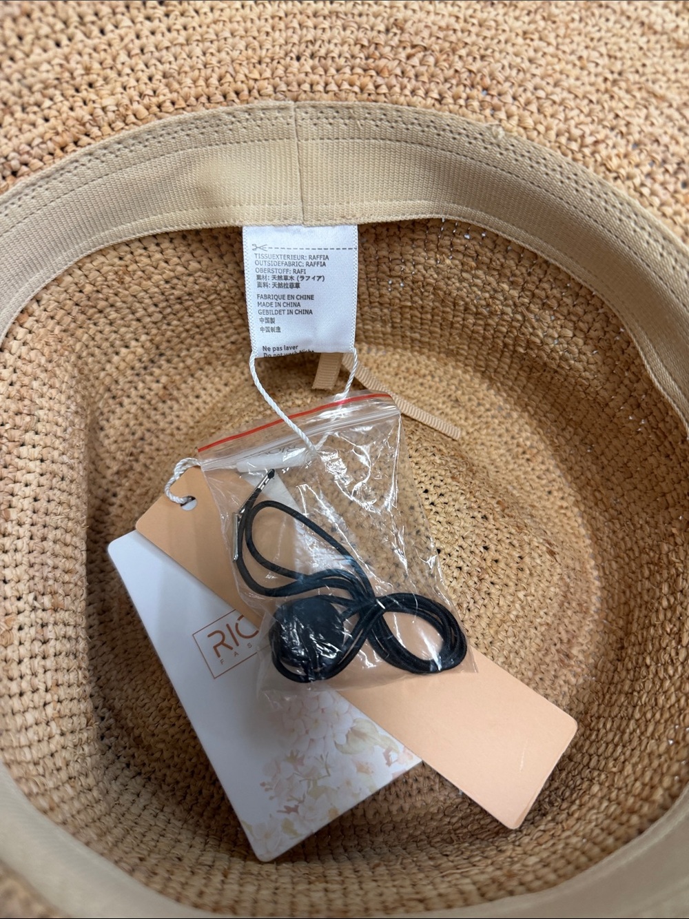 New! RIONA Women's Raffia Straw Beach Hat UPF 50+ - Picture 2 of 5